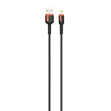 Кабель USB - Lightning LDNIO LS531, 1м (сіро-помаранчевий)