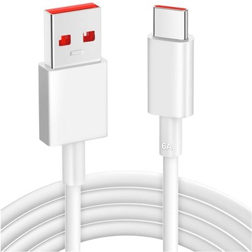 Кабель USB - USB-C типу C Alogy сильний швидкий 67W 6A PD 1.5M wire White