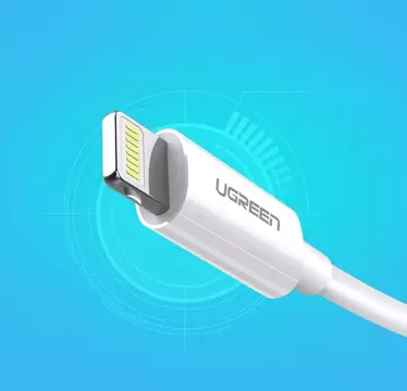 Кабель Ugreen Кабель USB - Lightning MFI 1m 2,4A білий (20728)