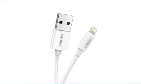 Кабель Ugreen USB - Lightning MFI 2m 2.4A білий (20730)