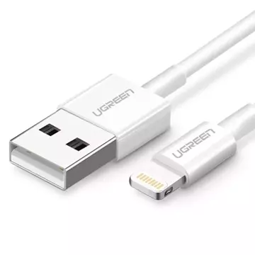 Кабель Ugreen USB - Lightning MFI 2m 2.4A білий (20730)