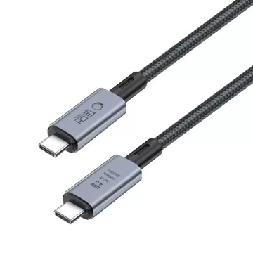 Кабель UltraBoost Max USB 4.0 8k 40 Гбіт/с Type-C PD240W 100 см сірий