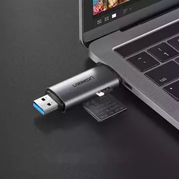 Кардрідер UGREEN SD / micro SD для USB 3.0 / USB Type C 3.0 сірий (50706)