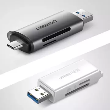 Кардрідер UGREEN SD / micro SD для USB 3.0 / USB Type C 3.0 сірий (50706)