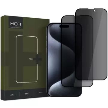 Конфіденційне скло Hofi Anti Spy Glass Pro 2-Pack для iPhone 16 Privacy