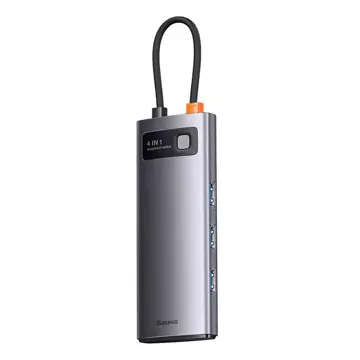 Концентратор 4w1 Baseus Metal Gleam Series, USB-C до 4x USB 3.0