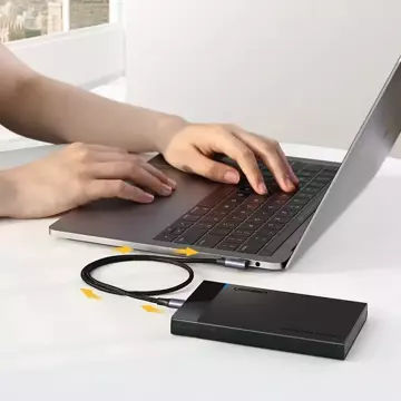 Кутовий кабель Ugreen USB Type C - USB Type C Power Delivery 60 Вт 20 В 3 A 2 м чорно-сірий кабель (US255 50125)