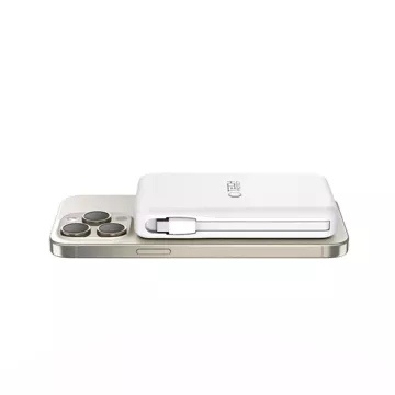 Магнітний павербанк з кабелем PB31 Lifemag Magsafe Power Bank 10000 mAh (Type C Lightning) White