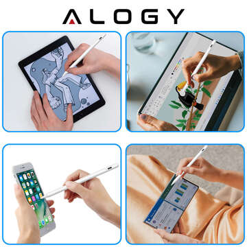 Магнітний стилус Alogy Note & Sketch Pen для Apple iPad Pro/ Air/ Mini White