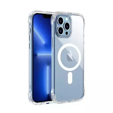 Магнітний чохол Joyroom Defender для iPhone 13 Pro Armored Case with Hooks Stand Clear (сумісний з MagSafe)