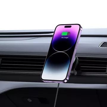 Магнітний індукційний автомобільний тримач MM15W-V5 Magnetic MagSafe Vent Car Mount Wireless Charger 15W for black black