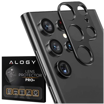 Металевий чохол для Samsung Galaxy S24 Ultra, захист для острівця камери, Alogy Metal Lens, чорний