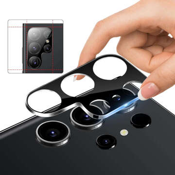 Металевий чохол для Samsung Galaxy S24 Ultra, захист для острівця камери, Alogy Metal Lens, чорний