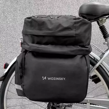 Містка сумка для велосипеда Wozinsky 60L (дощовик в комплекті) чорний (WBB13BK)
