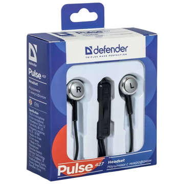 НАВУШНИКИ EAR DEFENDER З МІКРОФОНОМ PULSE 427 BLACK