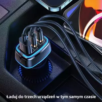 Навантаження USAMS. поодинці. 2xUSB-C 1xUSB C24 105W Fast Charge білий/білий CC141TC02 (US-CC141)