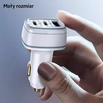 Навантаження USAMS. поодинці. 2xUSB-C 1xUSB C24 105W Fast Charge білий/білий CC141TC02 (US-CC141)