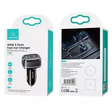 Навантаження USAMS. поодинці. 2xUSB-C 1xUSB C24 105W Fast Charge білий/білий CC141TC02 (US-CC141)