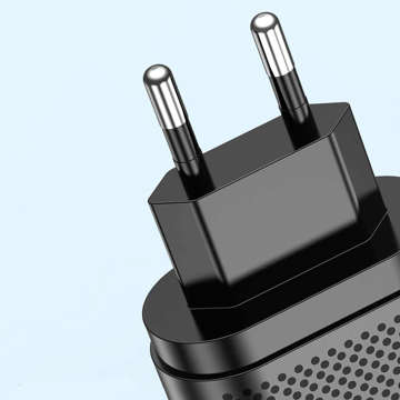 Настінний зарядний пристрій Alogy Fast USB USB-C Type C QC 3.0 PD 20 Вт Чорний кабель USB-A – USB-C