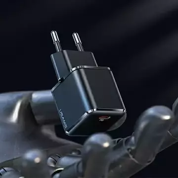 Настінний зарядний пристрій USAMS 1x USB-C T45 30W PD3.0 Кабель для швидкого заряджання U63 USB-C/Lightning black/black UXTZH01 (USAMS-UX)