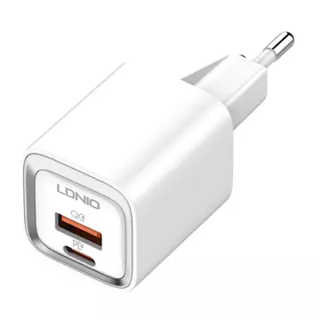 Настінний зарядний пристрій USB LDNIO A2318C, кабель USB-C 20 Вт USB-C - Lightning