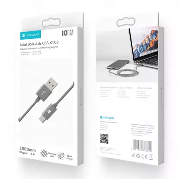 Нейлоновий кабель ROCK SPACE C2 USB-C типу C 1 м 2 A