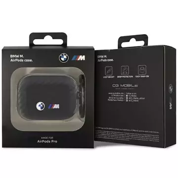 Обкладинка Etui BMW BMAPWMPUCA2 для AirPods Pro з подвійним металевим логотипом Carbon