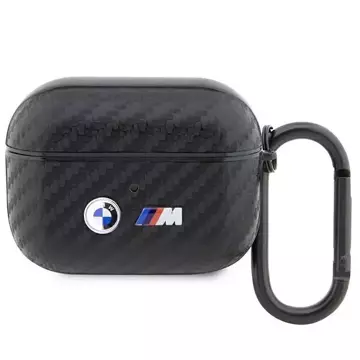 Обкладинка Etui BMW BMAPWMPUCA2 для AirPods Pro з подвійним металевим логотипом Carbon