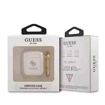 Обкладинка Guess GUA2UCG4GT AirPods Transparent Glitter Collection