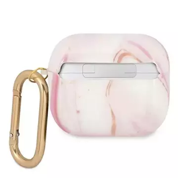 Обкладинка Guess GUA3UNMP AirPods 3 różowy/pink Marble Collection