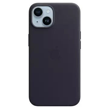 Оригінальний захисний чохол Apple Phone Case MPP63ZM/A для Apple iPhone 14 6.1" ink/ink Leather Case MagSafe