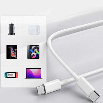 Оригінальний кабель Apple USB-C to USB-C для iPhone 15, 15 Pro, 15 Pro Max, кабель 1 м MUF72ZM/A Білий