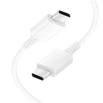 Оригінальний кабель Samsung USB-C до USB-C EP-DW767 для зарядки 1,8 м 3 A 25 Вт / 45 Вт Білий