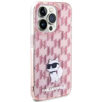 Оригінальний чохол KARL LAGERFELD Hardcase KLHCP15LHNCMKLP для iPhone 15 PRO (Monogram / рожевий)