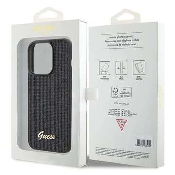 Оригінальний GUESS Hardcase GUHCP15LPMSDGSK Case для iPhone 15 PLUS (Disco Script Metal / чорний)