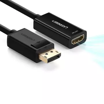 Перехідний кабель UGREEN від DisplayPort (штекер) до HDMI (гніздо) (односпрямований) 1080P 60 Гц 12 біт чорний (40362)