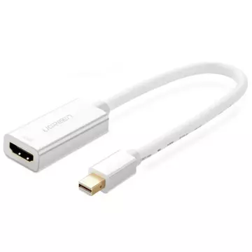 Перехідник кабелю UGREEN FHD (1080p) HDMI (гніздо) - Mini DisplayPort (гніздо - Thunderbolt 2.0) білий (MD112 10460)