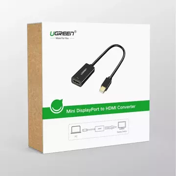 Перехідник кабелю UGREEN FHD (1080p) HDMI (гніздо) - Mini DisplayPort (гніздо - Thunderbolt 2.0) білий (MD112 10460)