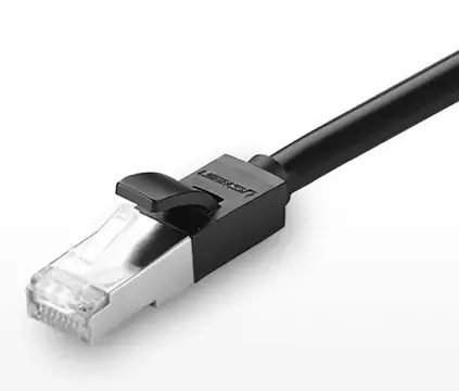 Подовжувач UGREEN Ethernet RJ45 Cat 6 FTP 1000 Мбіт/с 2 м чорний (NW112 11281)