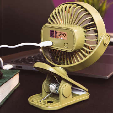 Портативний вентилятор Alogy fan wireless fan with clip for desktop USB Green