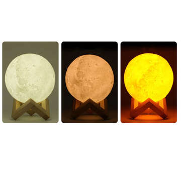 Приліжкова лампа Shining Moon Lamp 3D Moon Light 8см