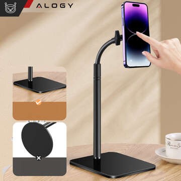 Підставка для телефону Mag Safe Magnetic Desk Телескопічний штатив для телефону сталь ABS Alogy Black