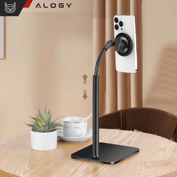 Підставка для телефону Mag Safe Magnetic Desk Телескопічний штатив для телефону сталь ABS Alogy Black