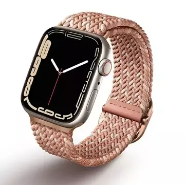 Ремінець UNIQ Aspen для Apple Watch 40/38/41mm Series 4/5/6/7/8/SE/SE2 Braided DE pink/citrus pink