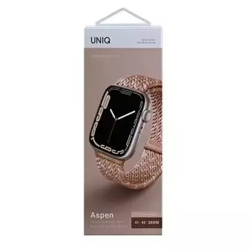 Ремінець UNIQ Aspen для Apple Watch 40/38/41mm Series 4/5/6/7/8/SE/SE2 Braided DE pink/citrus pink