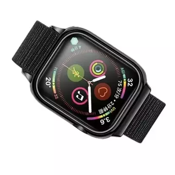 Ремінець USAMS з футляром для Apple Watch 4/5/6/7/SE 40/41mm Black/Black ZB73IW1 (US-ZB073)