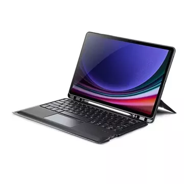 Розкладний чохол Dux Ducis DK з бездротовою клавіатурою для Samsung Galaxy Tab S9 Plus, чорний