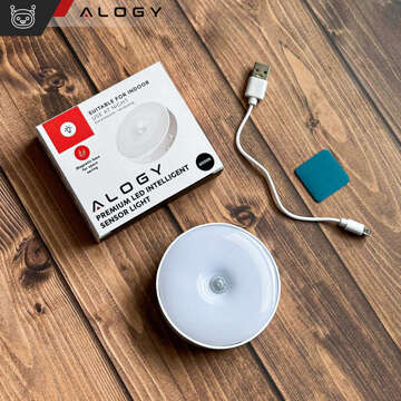 Світильник LED датчик руху сутінковий нічник Alogy Sensor Light Бездротове освітлення меблів Біле світло 6000k