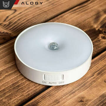 Світильник LED датчик руху сутінковий нічник Alogy Sensor Light Бездротове освітлення меблів Біле світло 6000k