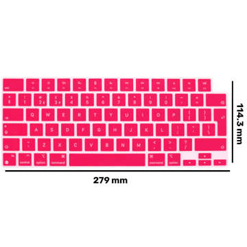 Силіконовий чохол-клавіатура Alogy для Apple Macbook Pro 14/16 M1 2021 Pink